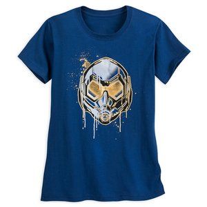 DISNEY STORE BLUE & GOLD ANT MAN & THE WASP GRAPHIC TEE T-SHIRT SIZE: 2XL NWT